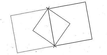 Figure 4.2: The three squares, modulo rotations, having these two points as corners.